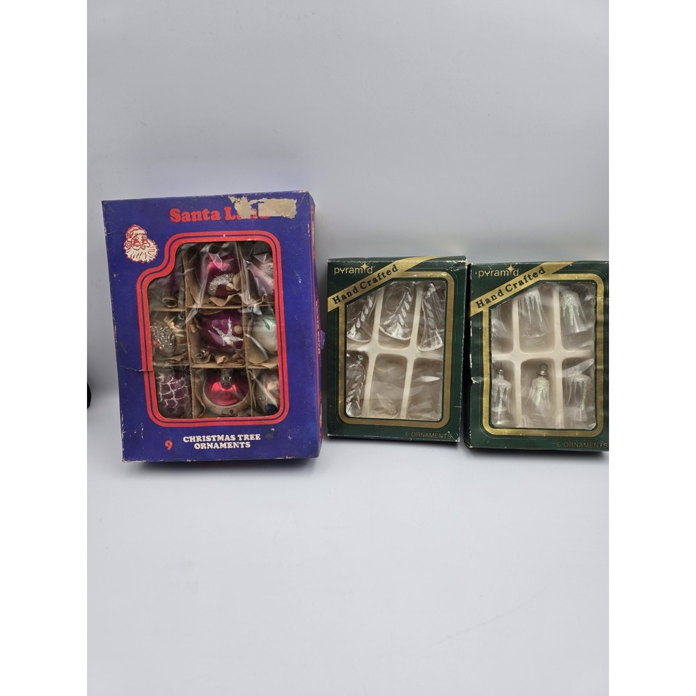 Vintage Christmas‎ Balls, Multi Color And Design, Bonus Two Boxes Of Clear